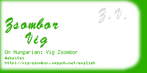 zsombor vig business card